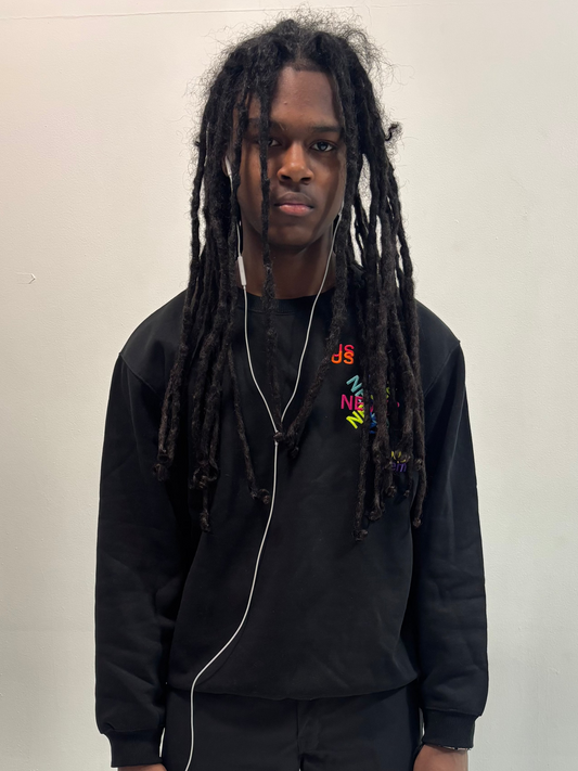 BLACK USNEVERTHEM SWEATER