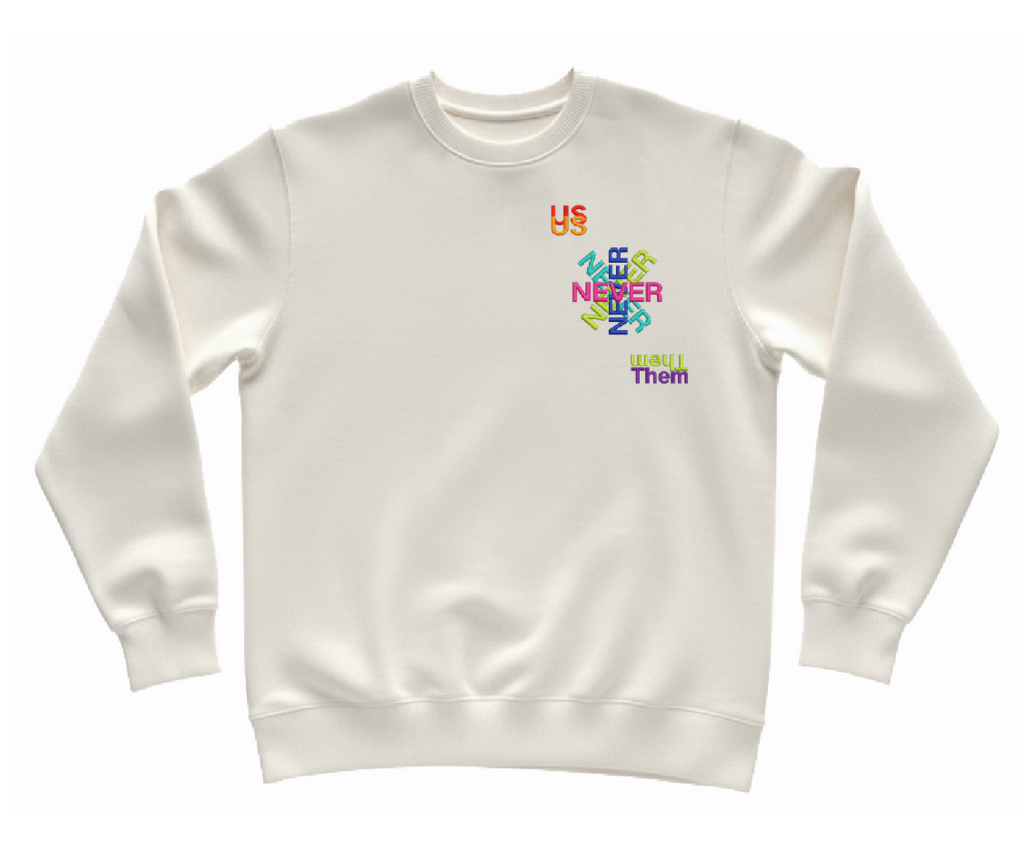 WHITE USNEVERTHEM SWEATER