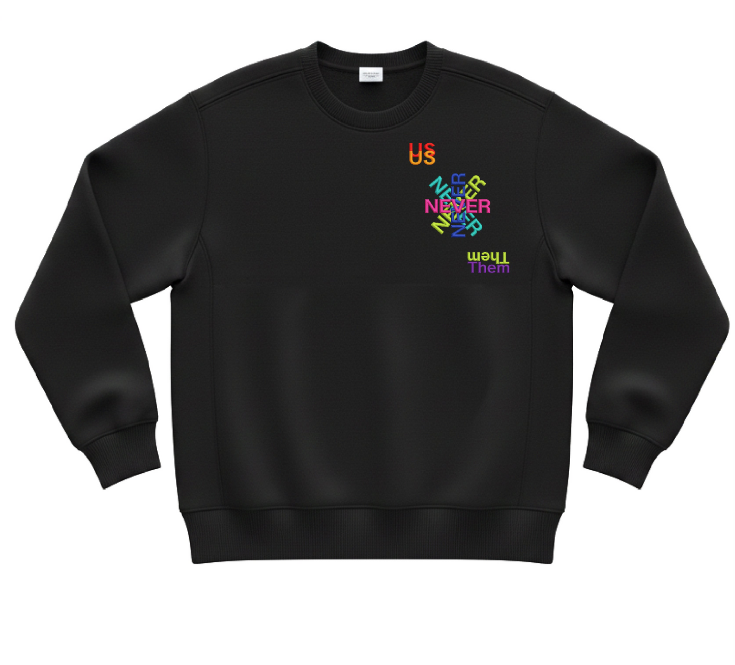 BLACK USNEVERTHEM SWEATER