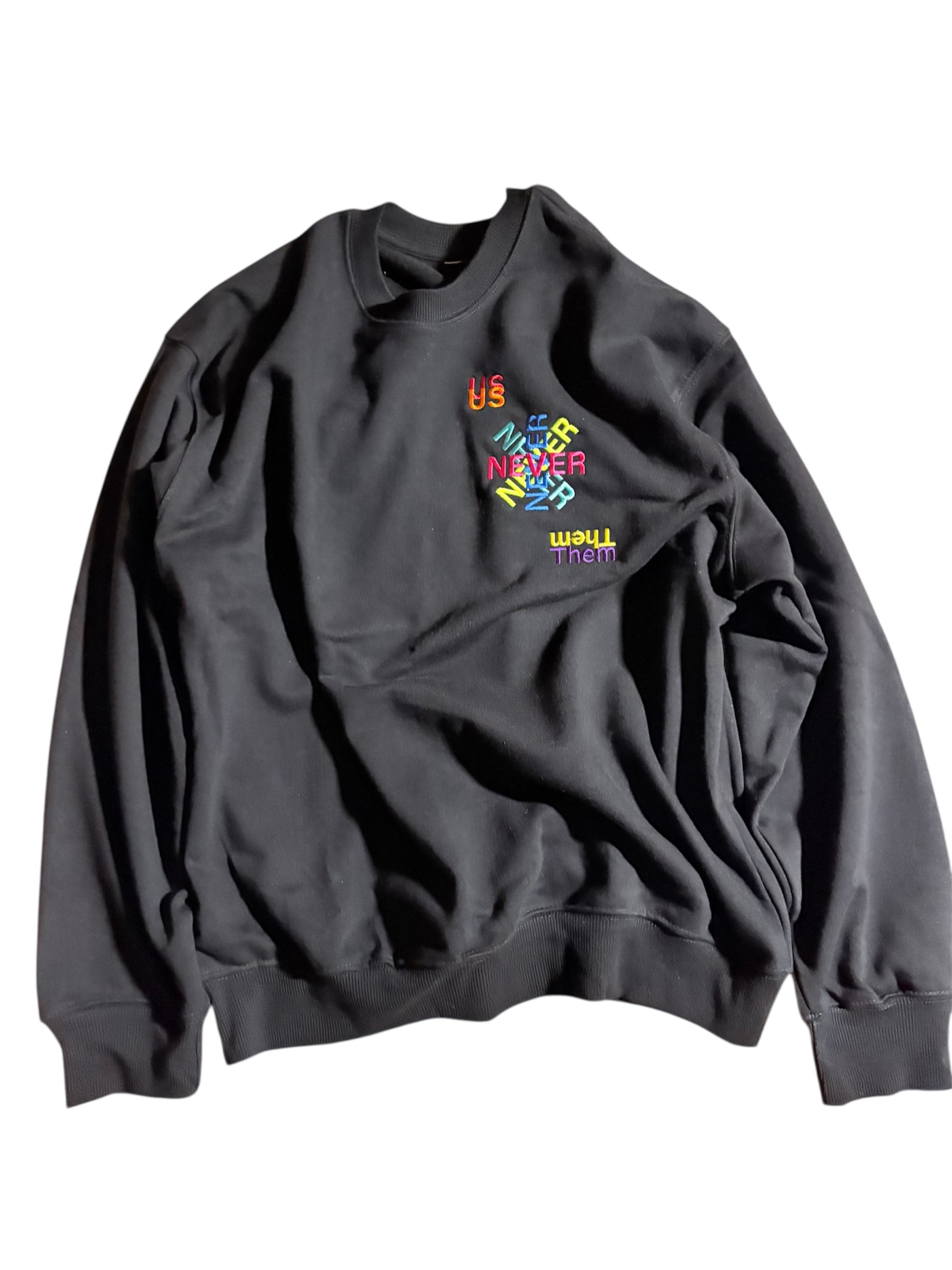BLACK USNEVERTHEM SWEATER
